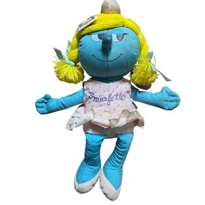 Vintage 1983 Peyo Wallace Berrie Smurfette Plush Doll Toy 10" Smurfs 4605 NWT